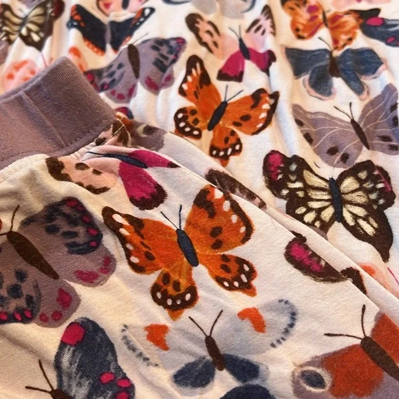 B-WP Butterfly Kisses Print Pajama Set by Little Sleepies - Picture 3 of 4